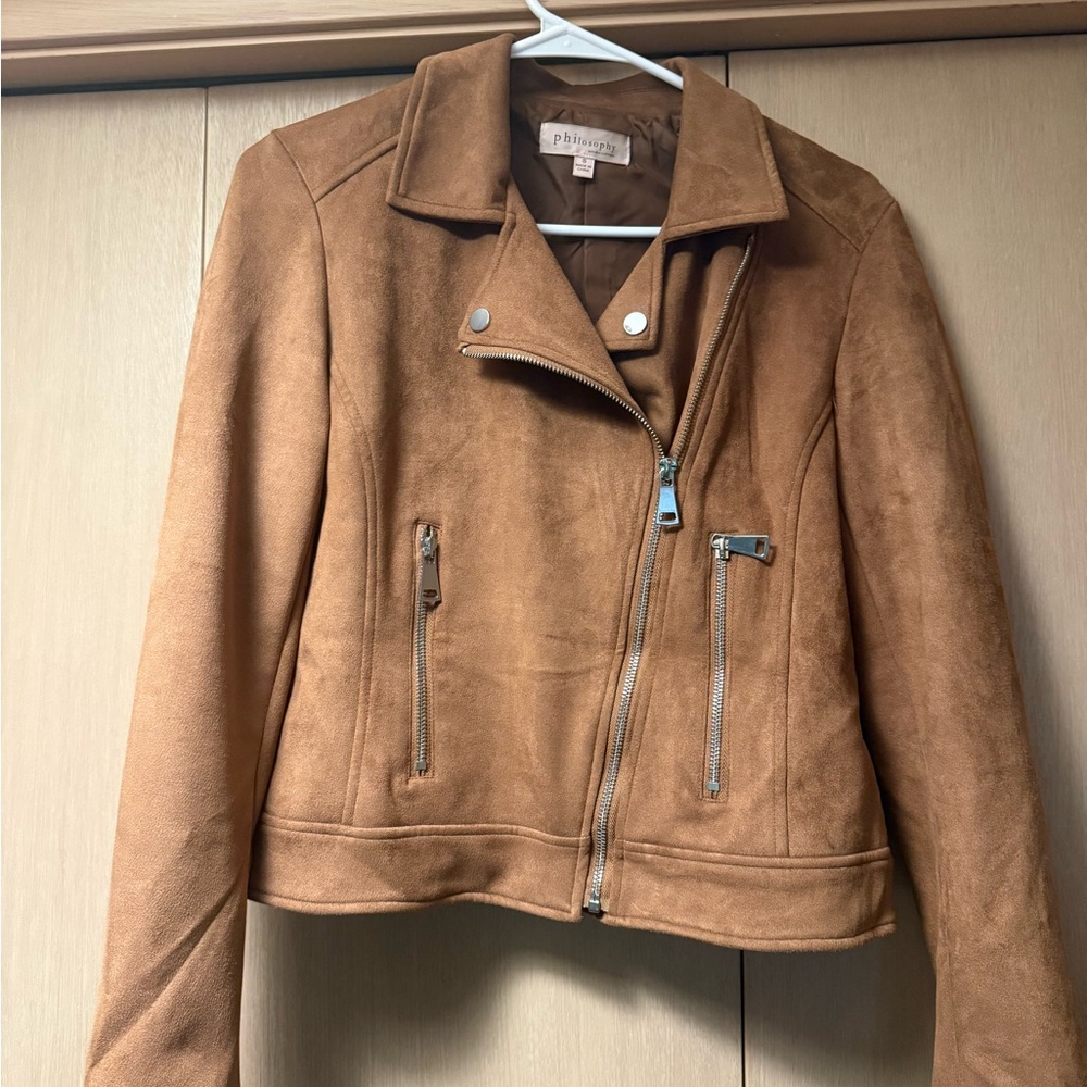 Philosophy Camel Leather Jacket - image 1